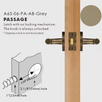 GENEVIVE | Real Leather & Brass Door Lever Handle Set