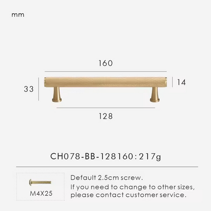 CAVENDISH | Knurled Solid Brass Cabinet Knobs & T-Bars