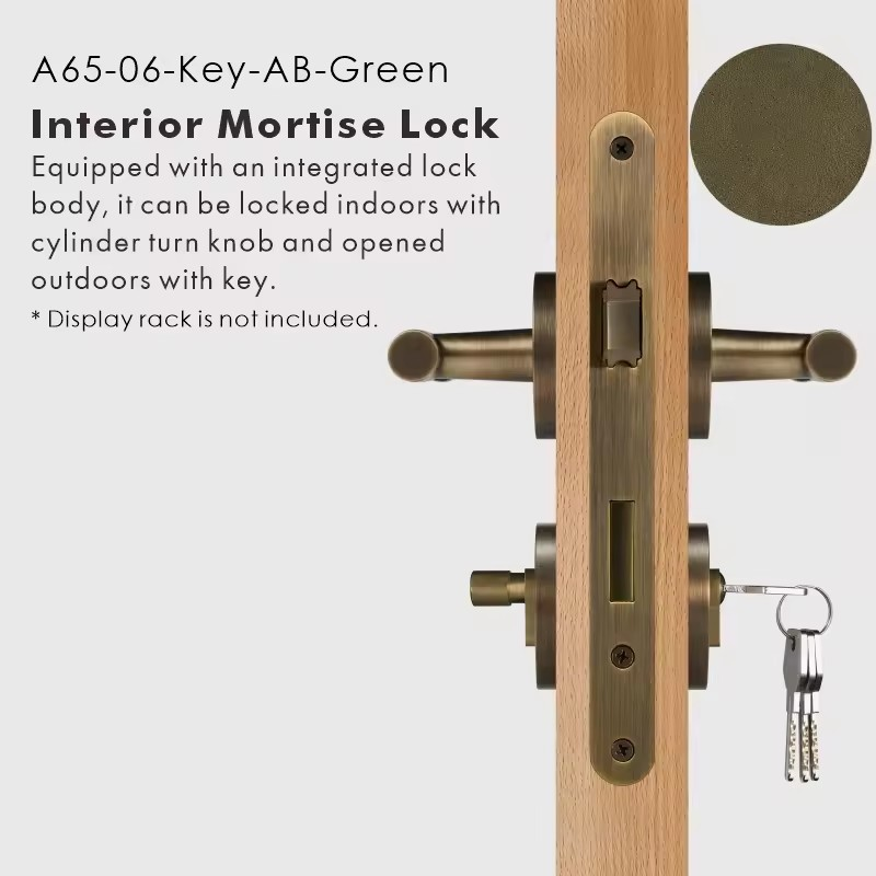 GENEVIVE | Real Leather & Brass Door Lever Handle Set