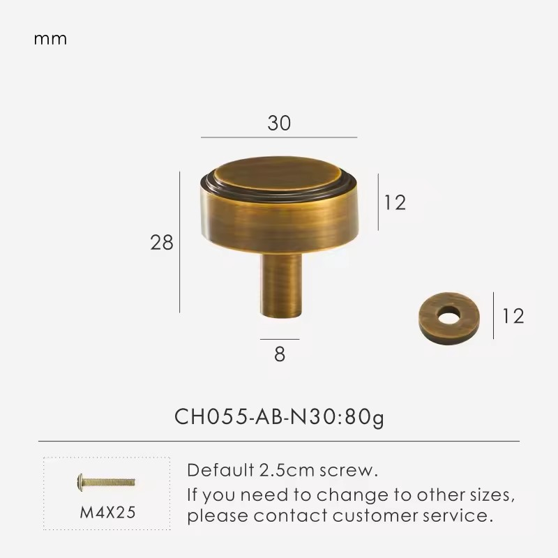 REDMOND | Solid Brass T-Bar Cabinet Knob