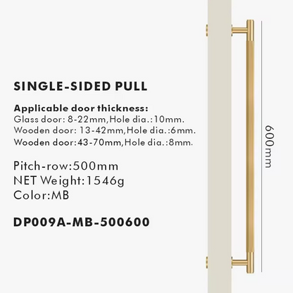 ROSALIND | Solid Brass Linear Striped Pull Bar