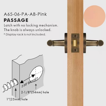 GENEVIVE | Real Leather & Brass Door Lever Handle Set