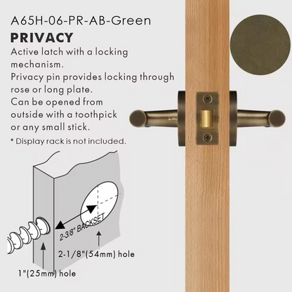 GENEVIVE | Real Leather & Brass Door Lever Handle Set