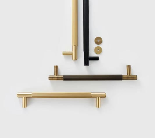 ROSALIND | Solid Brass Linear Striped Pull Bar