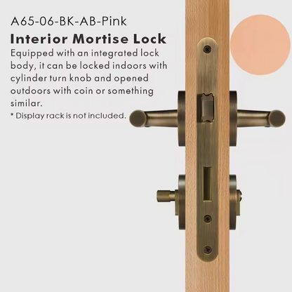 GENEVIVE | Real Leather & Brass Door Lever Handle Set