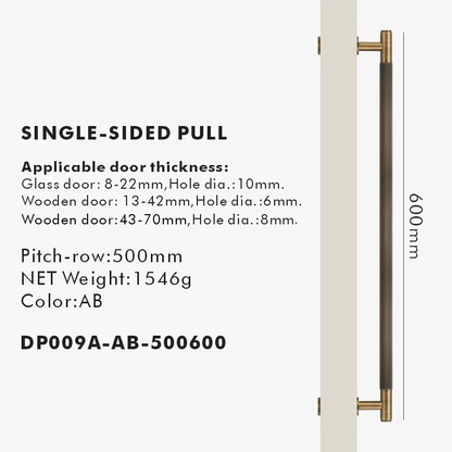 ROSALIND | Solid Brass Linear Striped Pull Bar