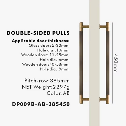 ROSALIND | Solid Brass Linear Striped Pull Bar