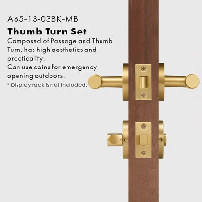 SIENA | Hammered Brass Door Handle Set