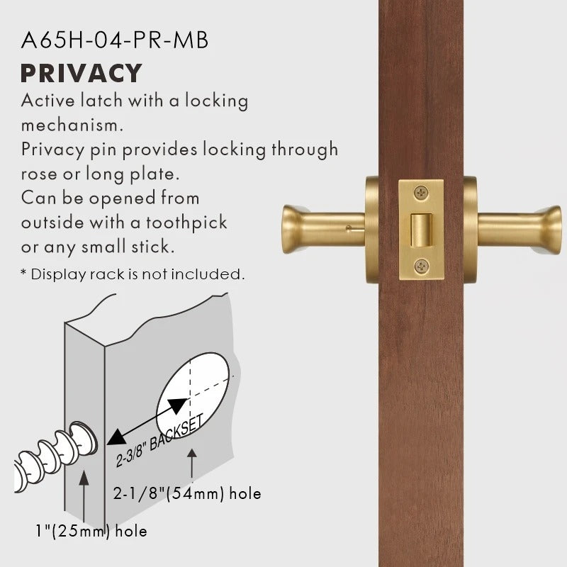 BASIL | Solid Brass Door Lever Handle Set