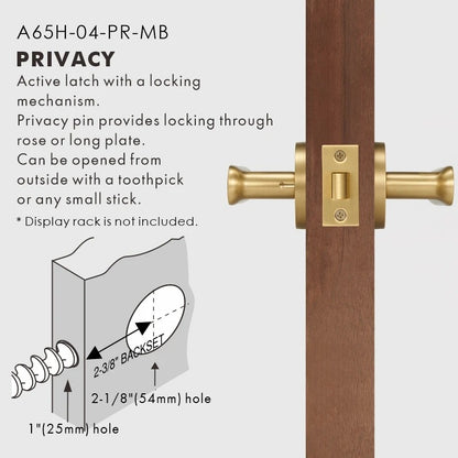 BASIL | Solid Brass Door Lever Handle Set