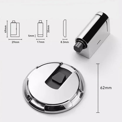 TREVISO door stop in chrome and nickel finish — height-adjustable 5mm to 20mm gap