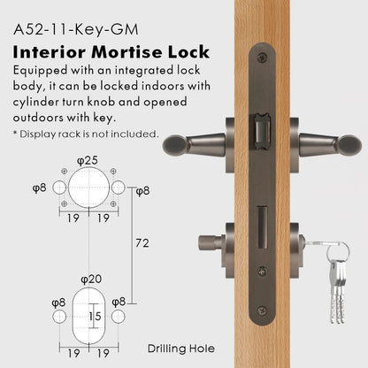 Door handle dimensions and specifications diagram