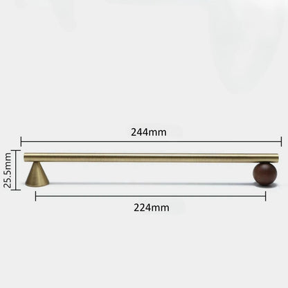 CHESNUT | Bronze Brass & Walnut Wood Cabinet Handle