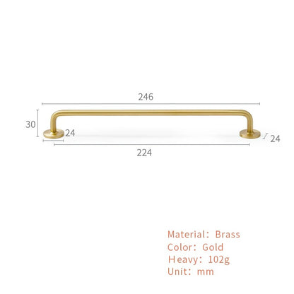 BELLE | Nordic Brass Long Cabinet Handles