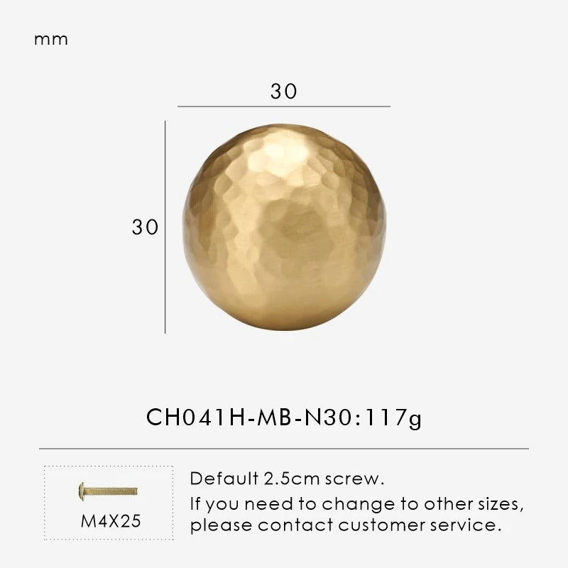 SIENA | Hammered Brass Knobs & Pulls