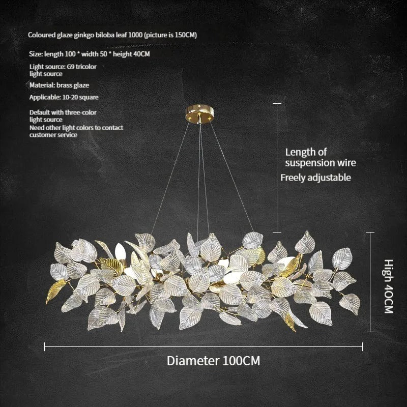 SORA| Linear Crystal Copper Chandelier