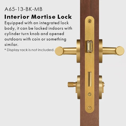 SIENA | Hammered Brass Door Handle Set