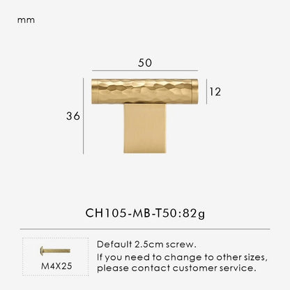 SIENA | Hammered Brass Knobs & Pulls