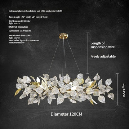 SORA| Linear Crystal Copper Chandelier