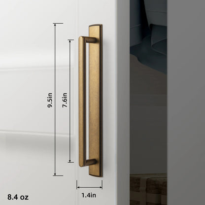 LEWIS | Antique Brass Handle with Backboard