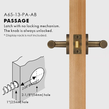 SIENA | Hammered Brass Door Handle Set