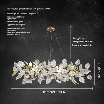 SORA| Linear Crystal Copper Chandelier