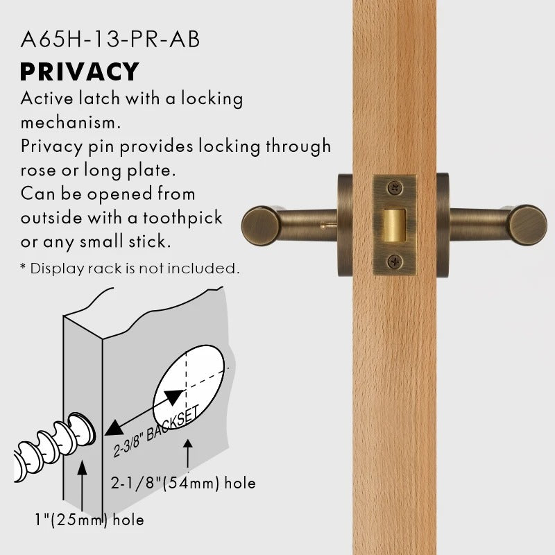 SIENA | Hammered Brass Door Handle Set