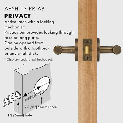 SIENA | Hammered Brass Door Handle Set