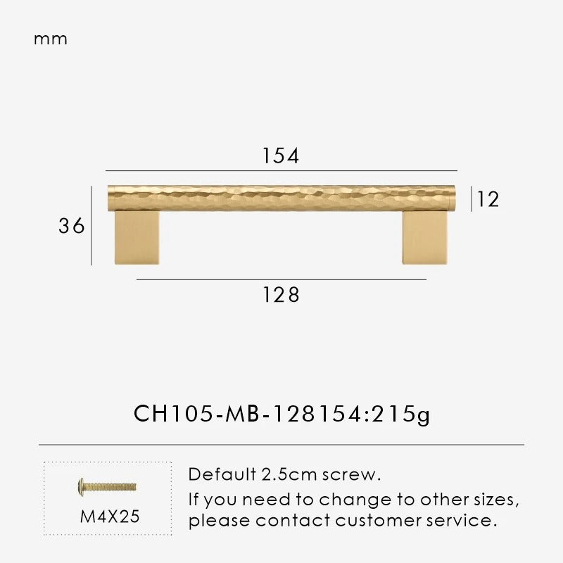 SIENA | Hammered Brass Knobs & Pulls