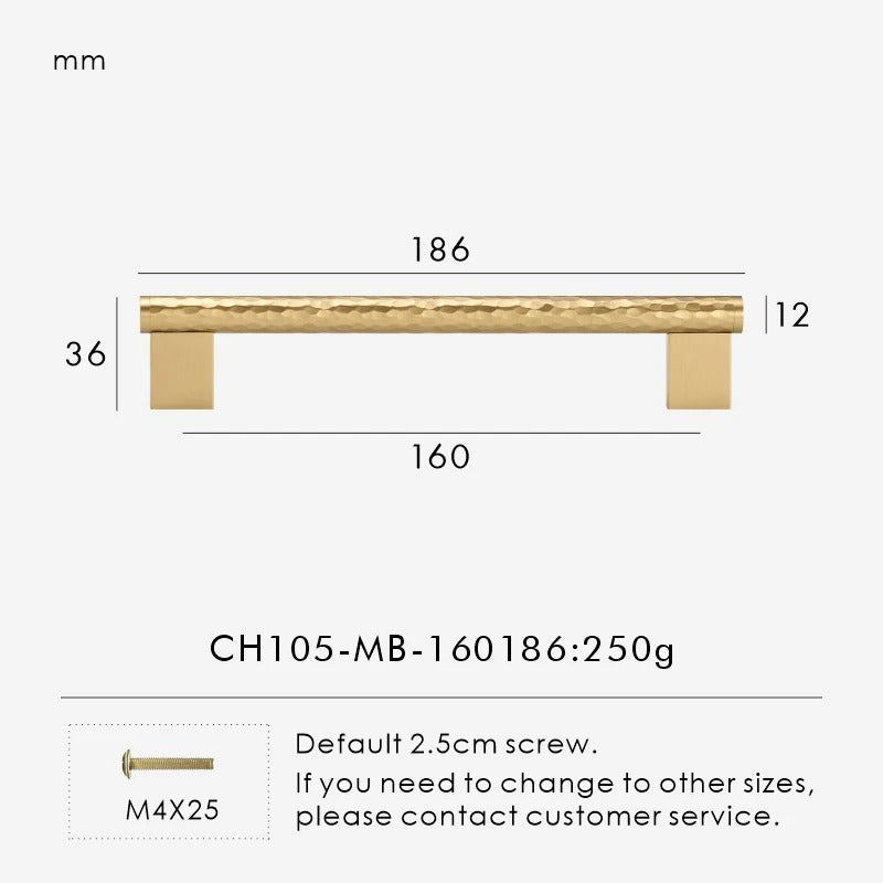 SIENA | Hammered Brass Knobs & Pulls