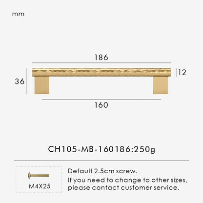 SIENA | Hammered Brass Knobs & Pulls