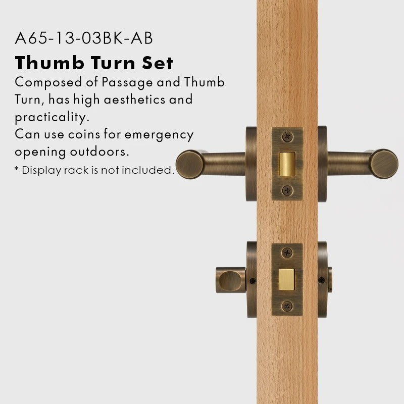 SIENA | Hammered Brass Door Handle Set