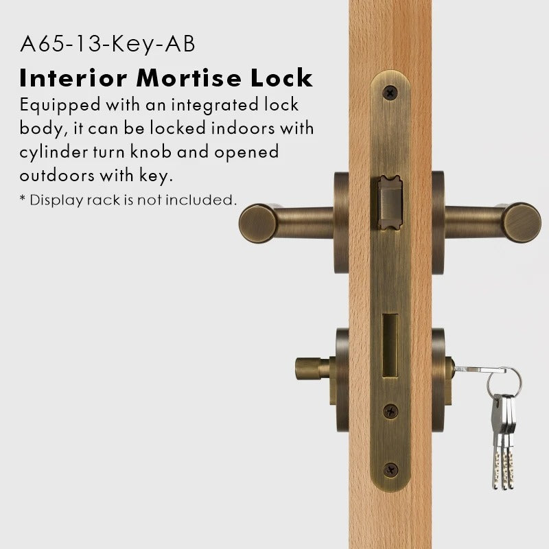 SIENA | Hammered Brass Door Handle Set