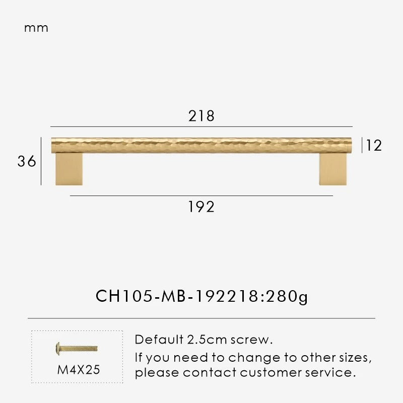 SIENA | Hammered Brass Knobs & Pulls