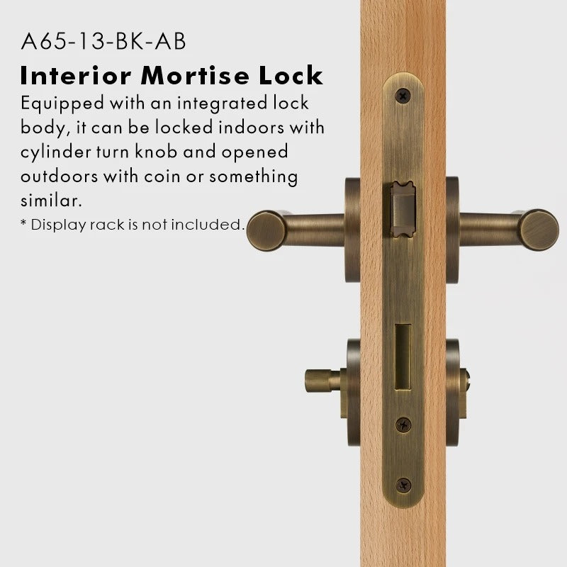 SIENA | Hammered Brass Door Handle Set