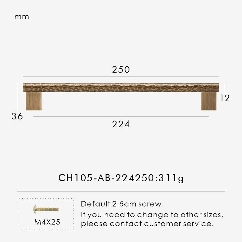 SIENA | Hammered Brass Knobs & Pulls