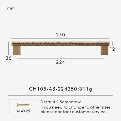 SIENA | Hammered Brass Knobs & Pulls