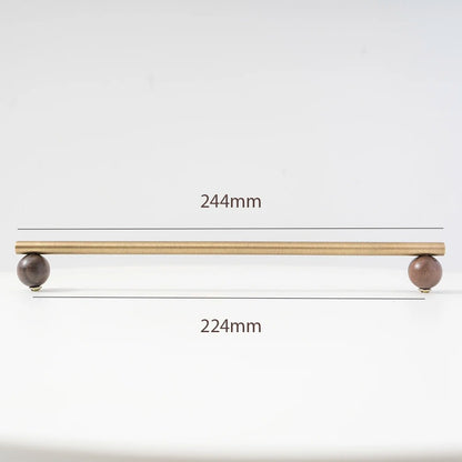CHESTER | Bronze Brass & Walnut Wood Cabinet Handle