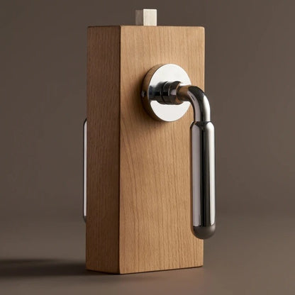 Livorno solid brass minimalist door handle in polished chrome finish