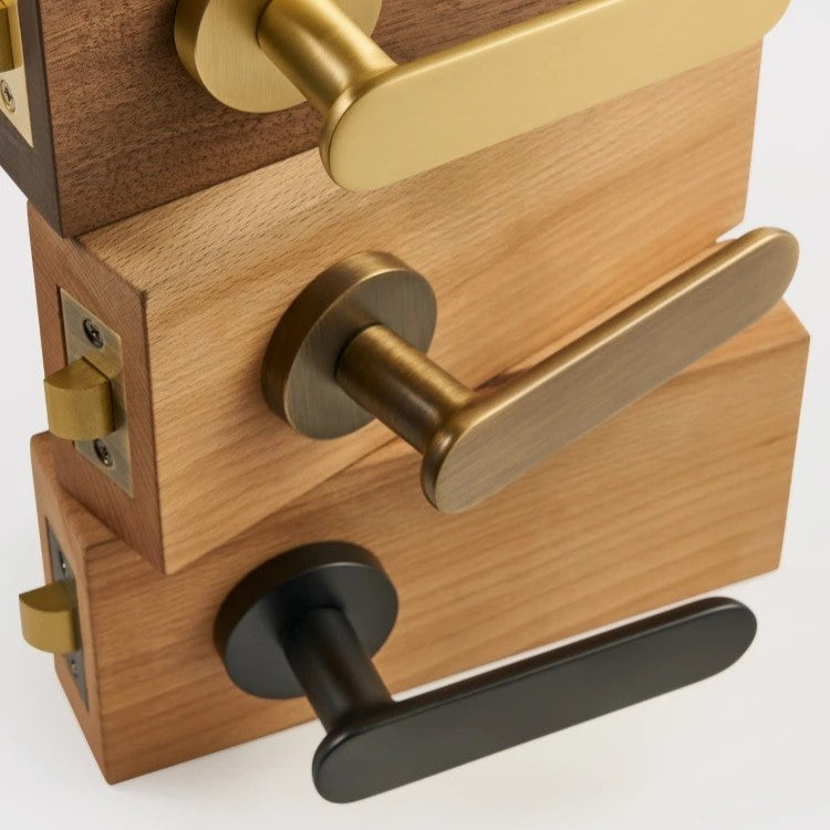 BASIL | Solid Brass Door Lever Handle Set