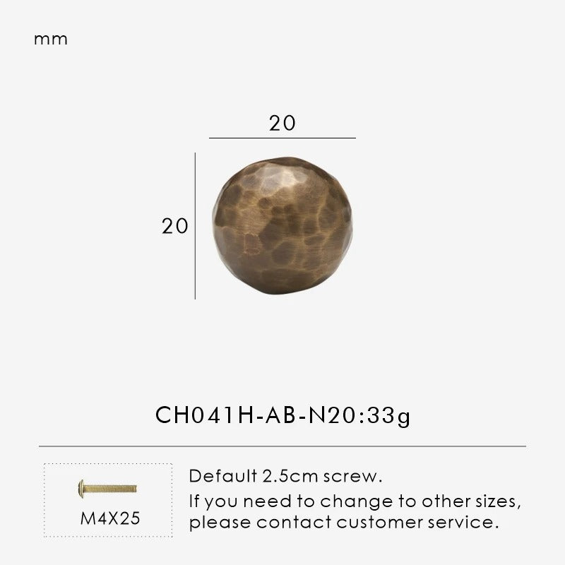 SIENA | Hammered Brass Knobs & Pulls