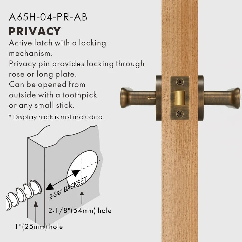 BASIL | Solid Brass Door Lever Handle Set