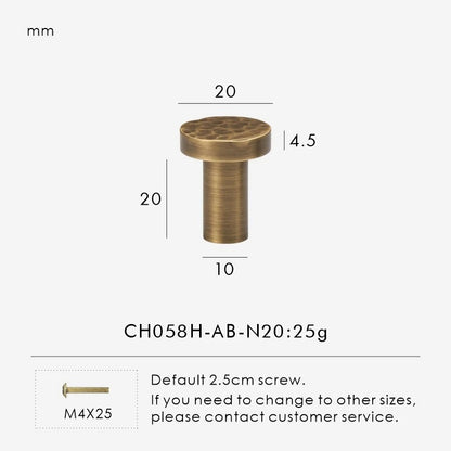 SIENA | Hammered Brass Knobs & Pulls