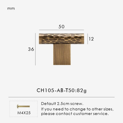 SIENA | Hammered Brass Knobs & Pulls