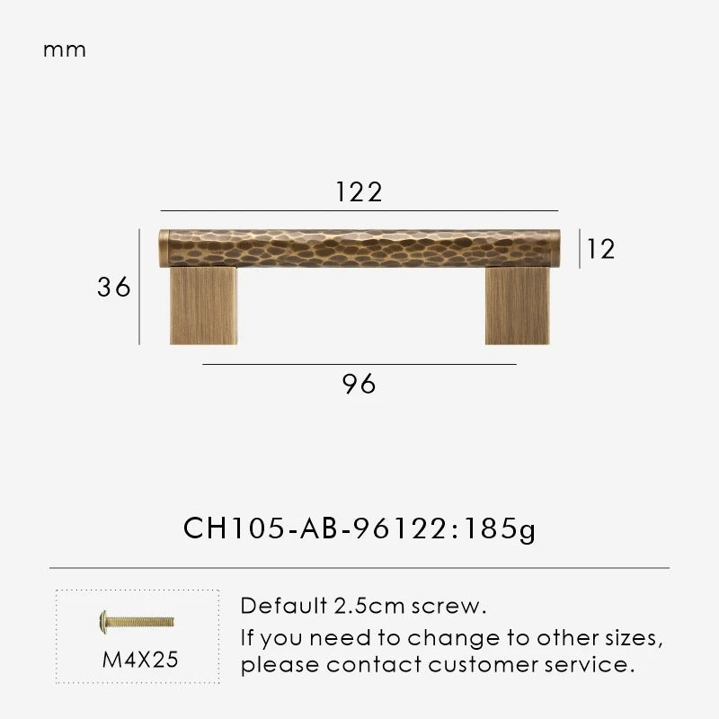 SIENA | Hammered Brass Knobs & Pulls