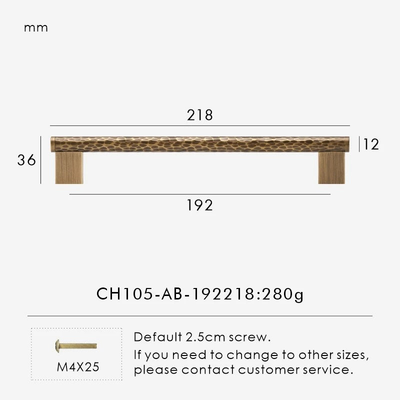 SIENA | Hammered Brass Knobs & Pulls