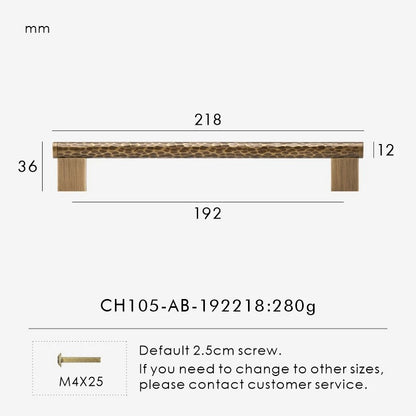 SIENA | Hammered Brass Knobs & Pulls