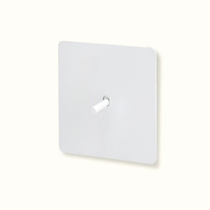 White stainless steel switch plate with sleek minimalist finish — 1-gang wall switch