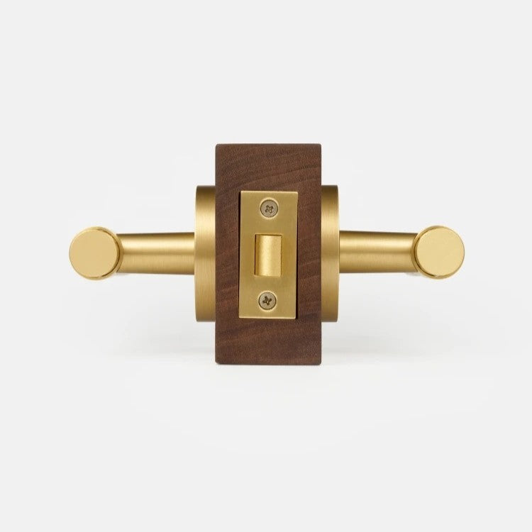 SIENA | Hammered Brass Door Handle Set