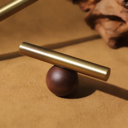 CHESTER | Bronze Brass & Walnut Wood Cabinet Handle